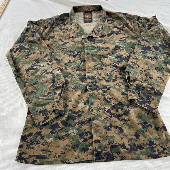 USMC Woodland MARPAT MCCUU Uniform Blouse Shirt Size Large - Picture 5 of 6
